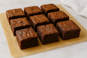 Schoko-Brownies – innen fudgy 4 Brownies Schoko-Brownies – innen fudgy