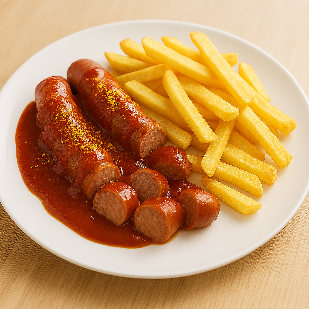 Currywurst mit Pommes