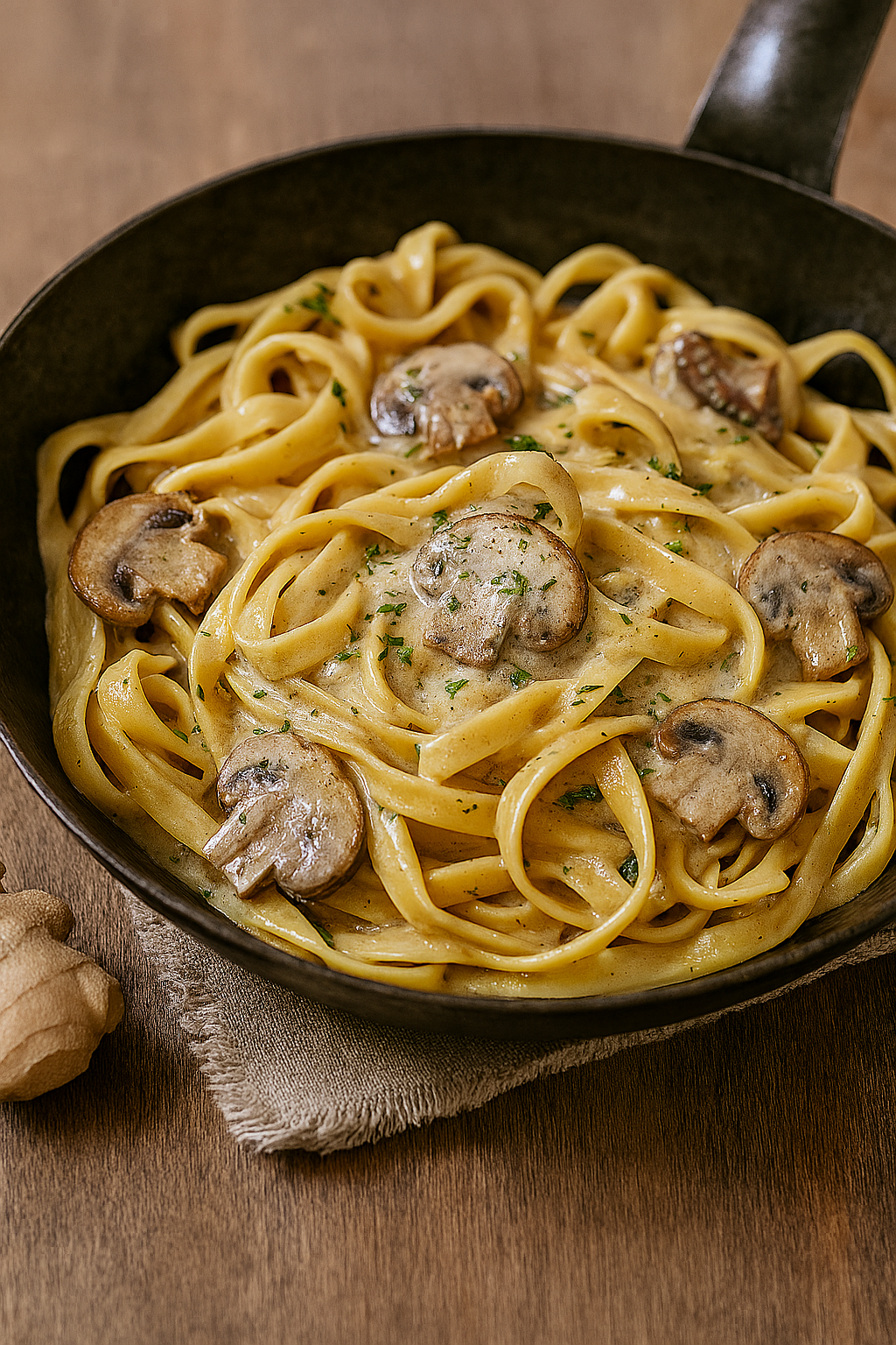 pilzram pasta Cremige Pilzrahm-Pasta