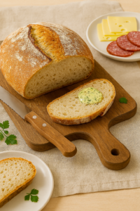 Einfaches Weizenbrot ohne Kneten 2 Weizenbrot